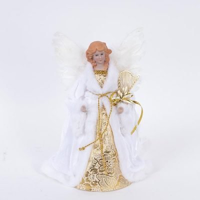 ΚΟΡΥΦΗ ΔΕΝΤΡΟΥ, ΑΓΓΕΛΟΣ ΛΕΥΚΟΣ ΜΕ ΧΡΥΣΟ, 35cm (600-46631)