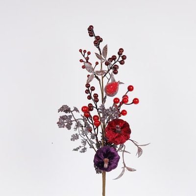 ΚΛΑΔΙ, ΜΕ ΜΠΟΡΝΤΟ ΚΑΙ ΣΚΟΥΡΟ ΜΩΒ ΚΟΛΟΚΥΘΕΣ, 60cm (600-46889)