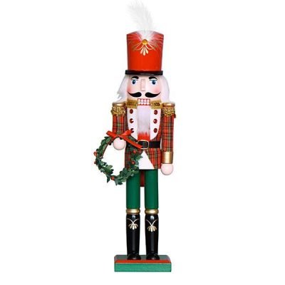 ΚΑΡΥΟΘΡΑΥΣΤΗΣ, ΚΟΚΚΙΝΟΣ-ΠΡΑΣΙΝΟΣ, ΜΕ ΣΤΕΦΑΝΙ, 38cm (600-44835)