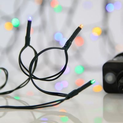 ΣΕΙΡΑ, 100 LED 3mm, 31V ΜΕΤΑΣΧΗΜΑΤΙΣΤΗ, 8 ΠΡΟΓΡΑΜΜΑΤΑ & ΜΝΗΜΗ, ΠΡΑΣΙΝΟ PVC ΚΑΛΩΔΙΟ, ΧΡΩΜΑΤΙΣΤΟ LED ΑΝΑ 5cm, ΠΡΟΕΚΤΑΣΗ ΠΑΡΟΧΗΣ 3m, ΙΡ44 (600-13169)