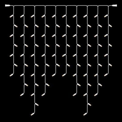 ΒΡΟΧΗ, DIY, 86 LED 5mm ΜΕ ΚΑΛΥΜΜΑ, 230V, 2 ΕΠΕΚΤΑΣΕΙΣ, ΛΕΥΚΟ ΚΑΟΥΤΣΟΥΚ ΚΑΛΩΔΙΟ, ΘΕΡΜΟ ΛΕΥΚΟ LED ΑΝΑ 10cm (H110 x W100cm, 7/9/11/9/7), ΙΡ65 (ΧΩΡΙΣ ΠΑΡΟΧΗ) (600-09871)