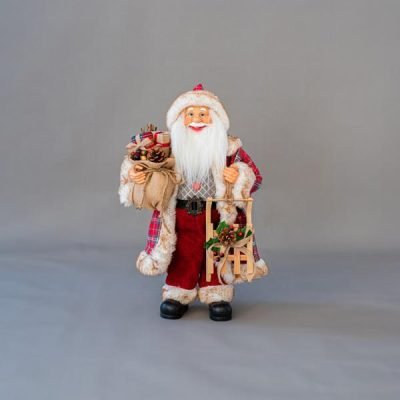 ΑΓΙΟΣ ΒΑΣΙΛΗΣ, ΚΟΚΚΙΝΟ ΚΑΡΟ, ΜΕ ΣΑΚΟ, 60cm (600-45499)