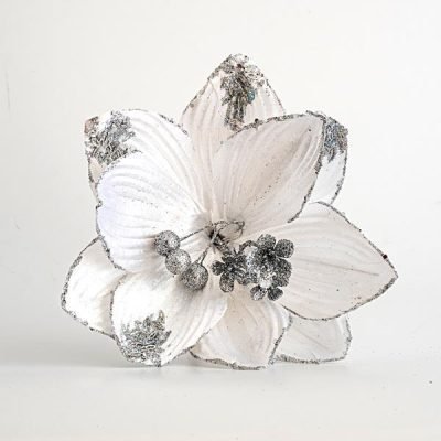 ΜΑΝΟΛΙΑ, ΥΦΑΣΜΑΤΙΝΗ, ΛΕΥΚΗ, ΜΕ GLITTER, 24x24cm (600-45362)