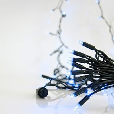 ΣΕΙΡΑ, 100 LED 5mm ΜΕ ΚΑΛΥΜΜΑ, 230V, 3 ΕΠΕΚΤΑΣΕΙΣ ΕΩΣ 9 ΣΕΤ, ΠΡΑΣΙΝΟ ΚΑΟΥΤΣΟΥΚ ΚΑΛΩΔΙΟ, ΜΠΛΕ LED ANA 10cm, ΠΡΟΕΚΤΑΣΗ ΠΑΡΟΧΗΣ 1.5m, ΙΡ65 (600-09116)