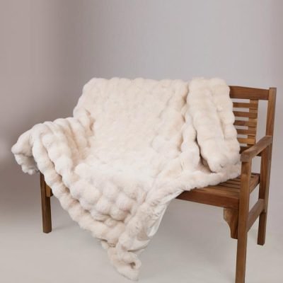 ΓΟΥΝΙΝΗ ΔΙΑΚΟΣΜΗΤΙΚΗ ΚΟΥΒΕΡΤΑ ΚΑΝΑΠΕ, ΜΑΛΑΚΗ, ΛΕΥΚΗ, 140x160cm (600-46025)