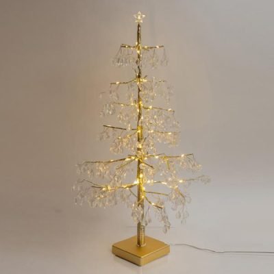 ΑΚΡΥΛΙΚΟ ΣΑΜΠΑΝΙ ΔΕΝΤΡΟ ΜΕ ΑΣΤΕΡΙ ΚΟΡΥΦΗ, 4,5V ΜΕΤΑΣΧΗΜΑΤΙΣΤΗ, 80 ΘΕΡΜΑ ΛΕΥΚΑ MINI LED, 60cm, IP44 (600-30547)