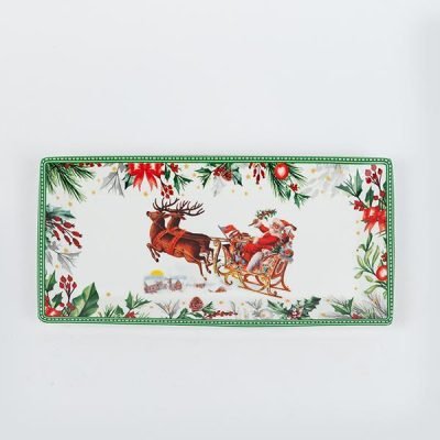 ΜΑΚΡΟΣΤΕΝΗ ΠΙΑΤΕΛΑ ΜΕ ΧΡΙΣΤΟΥΓΕΝΝΙΑΤΙΚΗ ΠΑΡΑΣΤΑΣΗ, ΠΡΑΣΙΝΗ, 32.8cm (600-46497)