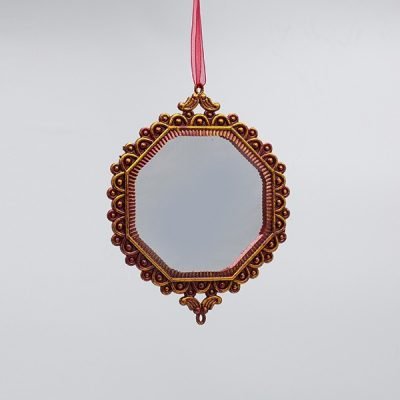 ΣΤΟΛΙΔΙ ΚΡΕΜΑΣΤΟ, VINTAGE ΚΑΘΡΕΦΤΗΣ, ΜΠΡΟΝΖΕ, 15.5x12cm (600-47361)