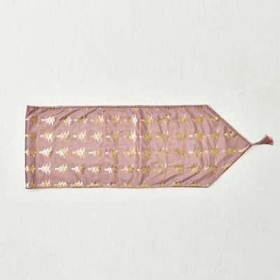 ΡΑΝΝΕΡ, ΡΟΖ ΜΕ ΧΡΥΣΑ ΔΕΝΤΡΑΚΙΑ, ΒΕΛΟΥΔΟ, 180x32cm (600-44177)