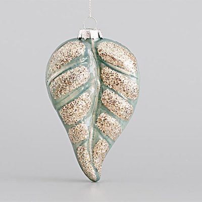 ΓΥΑΛΙΝΟ ΣΤΟΛΙΔΙ, ΦΥΛΛΟ, ΜΕΝΤΑ, ΜΕ GLITTER, ΣΕΤ 4ΤΜΧ, 7×2,6×11,5cm (600-45110)