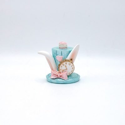 ΔΙΑΚΟΣΜΗΤΙΚΟ ΠΟΛΥΡΕΖΙΝ, ΚΑΠΕΛΟ ΜΕ ΑΥΤΙΑ ΛΑΓΟΥ, ΓΑΛΑΖΙΟ, 9×8.5cm (600-46915)