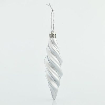 ΣΤΟΛΙΔΙ ΠΛΑΣΤΙΚΟ ΑΣΗΜΙ, ΜΕ ΑΣΗΜΙ GLITTER, ΣΠΕΙΡΟΕΙΔΕΣ, ΣΕΤ 4ΤΜΧ, 11x3cm (600-42661)