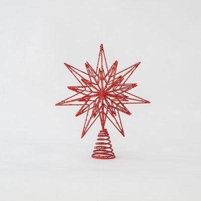 ΚΟΡΥΦΗ ΔΕΝΤΡΟΥ ΑΠΌ ΣΥΡΜΑ, ΚΟΚΚΙΝΟ, 3D ΑΣΤΕΡΙ, 30x25cm (600-44928)