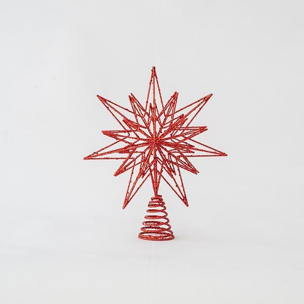 ΚΟΡΥΦΗ ΔΕΝΤΡΟΥ ΑΠΌ ΣΥΡΜΑ, ΚΟΚΚΙΝΟ, 3D ΑΣΤΕΡΙ, 30x25cm (600-44928)