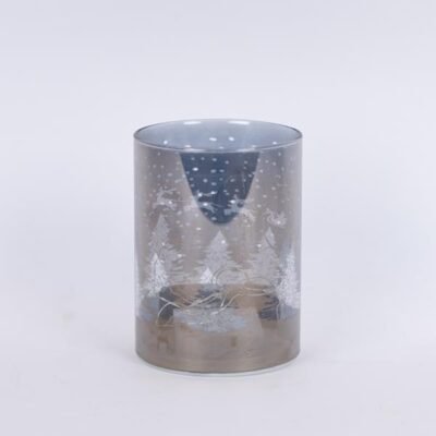 ΓΥΑΛΙΝΟ ΔΙΑΚΟΣΜΗΤΙΚΟ, ΑΣΗΜΙ, ΦΩΤΙΖΟΜΕΝΟ, ΜΕ ΧΕΙΜΕΡΙΝΗ ΠΑΡΑΣΤΑΣΗ, 9x16cm (600-46060)