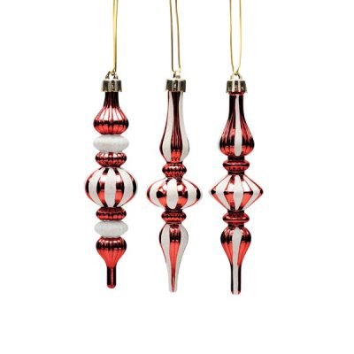 ΠΛΑΣΤΙΚΟΣ ΣΤΑΛΑΚΤΙΤΗΣ, ΚΟΚΚΙΝΟ ΜΕ ΛΕΥΚΟ, ΣΕΤ 3ΤΜΧ, 13cm (600-47779)