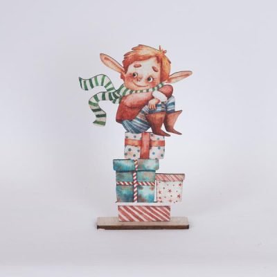 ΞΥΛΙΝΟ ΔΙΑΚΟΣΜΗΤΙΚΟ ΜΕ ΞΩΤΙΚΟ, 4.5x17x27.5cm (600-46094)