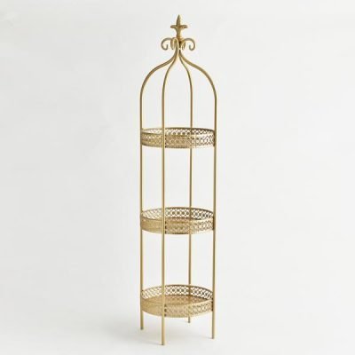 ΚΛΟΥΒΙ, ΜΕ ΤΡΙΑ ΕΠΙΠΕΔΑ, ΜΕΤΑΛΛΙΚΟ, ΧΡΥΣΟ, 23×21,5x91cm (600-44163)