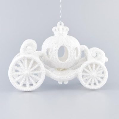 ΑΜΑΞΑ ΚΟΛΟΚΥΘΑ ΑΚΡΥΛΙΚΗ, ΛΕΥΚΗ ΜΕ GLITTER, 10,2×1,6cm (600-40694)