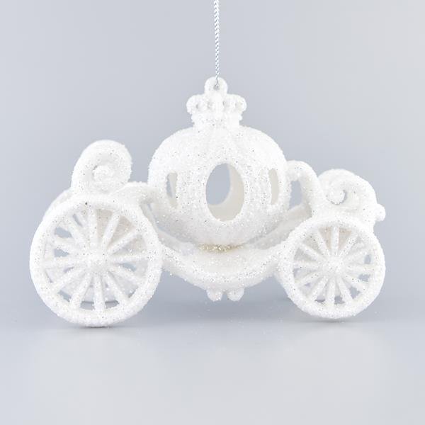 ΑΜΑΞΑ ΚΟΛΟΚΥΘΑ ΑΚΡΥΛΙΚΗ, ΛΕΥΚΗ ΜΕ GLITTER, 10,2x1,6cm (600-40694)