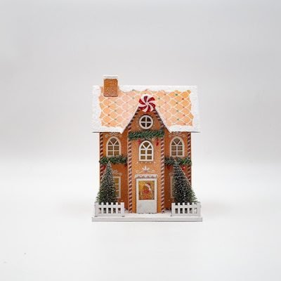 ΧΑΡΤΙΝΟ ΣΠΙΤΑΚΙ, ΜΠΕΖ ΜΕ CANDY, ΦΩΤΙΖΟΜΕΝΟ, 15.5x12x20.5cm (600-47754)