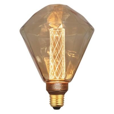 ΛΑΜΠΑ LED ΔΙΑΜΑΝΤΙ G125 3,5W 120lm Ε27 2000K 220-240V GOLD GLASS DIMMABLE (147-81824)
