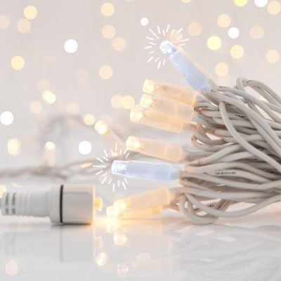 ΣΕΙΡΑ, 100 LED 5mm ΜΕ ΚΑΛΥΜΜΑ, 230V, 3 ΕΠΕΚΤΑΣΕΙΣ ΕΩΣ 9 ΣΕΤ, ΛΕΥΚΟ ΚΑΟΥΤΣΟΥΚ ΚΑΛΩΔΙΟ, 90 ΘΕΡΜΑ ΛΕΥΚΑ LED + 10 ΛΕΥΚΑ FLASH LED ANA 10cm, ΠΡΟΕΚΤΑΣΗ ΠΑΡΟΧΗΣ 1.5cm, ΙΡ65 (600-09146)