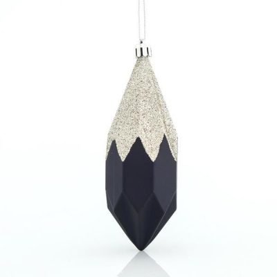 ΔΙΑΜΑΝΤΙ ΠΛΑΣΤΙΚΟ, ΜΑΥΡΟ ΜΕ ΣΑΜΠΑΝΙ GLITTER, ΣET 3TMX, 13×4,5cm (600-42662)