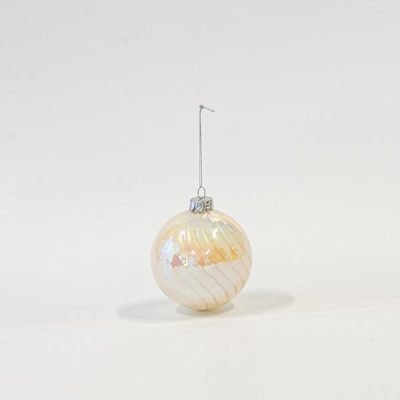 ΓΥΑΛΙΝΗ ΜΠΑΛΑ ΛΕΥΚΗ, ΠΕΡΛΕ, ΣΕΤ 4ΤΜΧ, 10cm (600-45848)