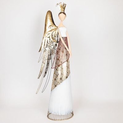 ΜΕΤΑΛΛΙΚΗ ΠΡΙΓΚΙΠΙΣΣΑ ΜΕ ΛΕΥΚΟ ΧΡΥΣΟ ΦΟΡΕΜΑ, 76.84cm (600-46488)