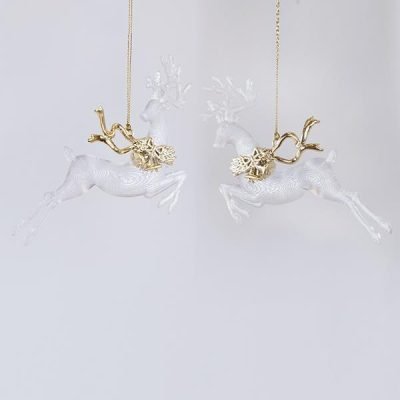 ΕΛΑΦΑΚΙΑ ΑΚΡΥΛΙΚΑ, ΜΕ ΧΡΥΣΗ ΚΟΡΔΕΛΑ, 2 ΣΧΕΔΙΑ, 16cm (600-46561)