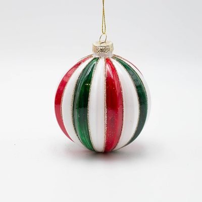 ΓΥΑΛΙΝΗ ΜΠΑΛΑ, CANDY ΚΟΚΚΙΝΟ ΠΡΑΣΙΝΟ ΛΕΥΚΟ, ΣΕΤ 4ΤΜΧ, 10cm (600-46783)