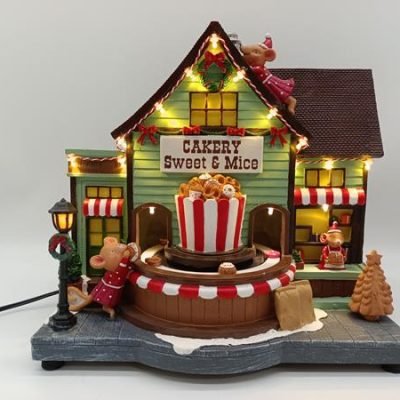 ΧΡΙΣΤΟΥΓΕΝΝΙΑΤΙΚΟ ΣΠΙΤΑΚΙ, ΜΕ ΠΟΝΤΙΚΑΚΙΑ, ΜΕ ΜΕΤΑΣΧΗΜΑΤΙΣΤΗ, ΜΕ ΜΟΥΣΙΚΗ ΚΑΙ ΚΙΝΗΣΗ, 25×17.7×24.5cm (600-46327)