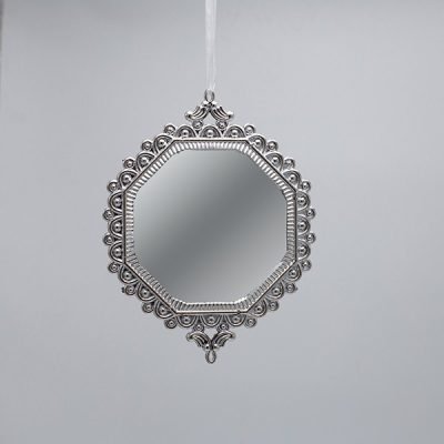 ΣΤΟΛΙΔΙ ΚΡΕΜΑΣΤΟ, VINTAGE ΚΑΘΡΕΦΤΗΣ, ΔΙΑΜΑΝΤΙ ΑΣΗΜΙ,15.5x12cm (600-47360)