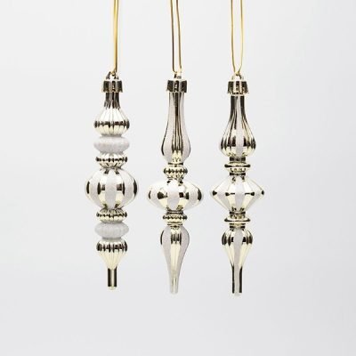 ΠΛΑΣΤΙΚΟΣ ΣΤΑΛΑΚΤΙΤΗΣ, ΧΡΥΣΟ ΜΕ ΛΕΥΚΟ, ΣΕΤ 3ΤΜΧ, 13cm (600-47778)