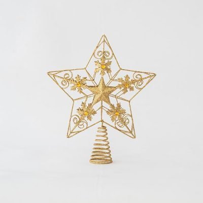 ΚΟΡΥΦΗ ΔΕΝΤΡΟΥ ΑΠΌ ΣΥΡΜΑ, ΧΡΥΣΟ, ΑΣΤΕΡΙ ΜΕ ΣΧΕΔΙΑ, 30x25cm (600-44924)