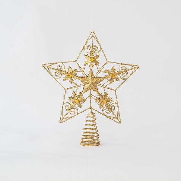 ΚΟΡΥΦΗ ΔΕΝΤΡΟΥ ΑΠΌ ΣΥΡΜΑ, ΧΡΥΣΟ, ΑΣΤΕΡΙ ΜΕ ΣΧΕΔΙΑ, 30x25cm (600-44924)