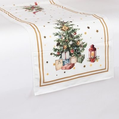 ΡΑΝΕΡ, ΛΕΥΚΟ ΜΕ ΧΡΙΣΤΟΥΓΕΝΝΙΑΤΙΚΟ ΔΕΝΤΡΟ, 40x140cm (600-47393)