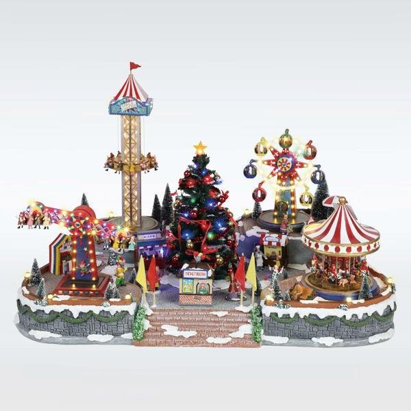 ΦΩΤΙΖΟΜΕΝΟ ΛΟΥΝΑ ΠΑΡΚ, ΜΕ ΧΡΙΣΤΟΥΓΕΝΝΙΑΤΙΚΟ ΔΕΝΤΡΟ, ΜΕ ΜΟΥΣΙΚΗ ΚΑΙ ΚΙΝΗΣΗ, ΜΕ ΜΕΤΑΣΧΗΜΑΤΙΣΤΗ, 94x65x63cm (600-43428)