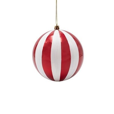 ΠΛΑΣΤΙΚΗ ΜΠΑΛΑ, ΚΟΚΚΙΝΗ ΠΕΡΛΑ ΜΕ ΛΕΥΚΕΣ ΡΙΓΕΣ, ΣΕΤ 2ΤΜΧ, 12cm (600-47953)