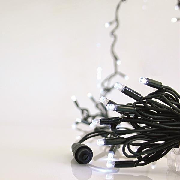 ΣΕΙΡΑ, 100 LED 5mm ΜΕ ΚΑΛΥΜΜΑ, 230V, 3 ΕΠΕΚΤΑΣΕΙΣ ΕΩΣ 9 ΣΕΤ, ΠΡΑΣΙΝΟ ΚΑΟΥΤΣΟΥΚ ΚΑΛΩΔΙΟ, 90 ΛΕΥΚΟ LED + 10 ΛΕΥΚΟ FLASH LED ANA 10cm, ΠΡΟΕΚΤΑΣΗ ΠΑΡΟΧΗΣ 1,5m, ΙΡ65 (600-11106)