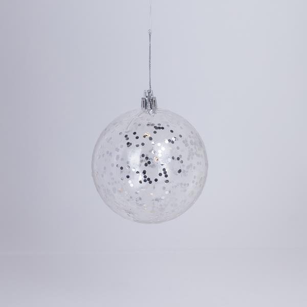 ΜΠΑΛΑ ΠΛΑΣΤΙΚΗ, ΔΙΑΦΑΝΗ, ΜΕ ΓΚΛΙΤΕΡ, ΣΕΤ 6ΤΜΧ, 8cm (TOP 120) (600-46557)