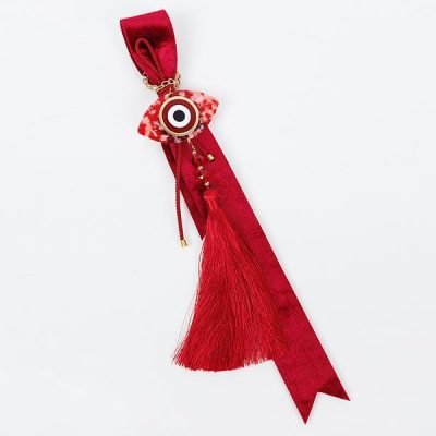 ΚΡΕΜΑΣΤΟ ΓΟΥΡΙ, ΜΠΟΡΝΤΟ, ΜΕ ΒΕΛΟΥΔΙΝΗ ΚΟΡΔΕΛΑ ΚΑΙ ΜΑΤΙ, 35cm (600-46619)