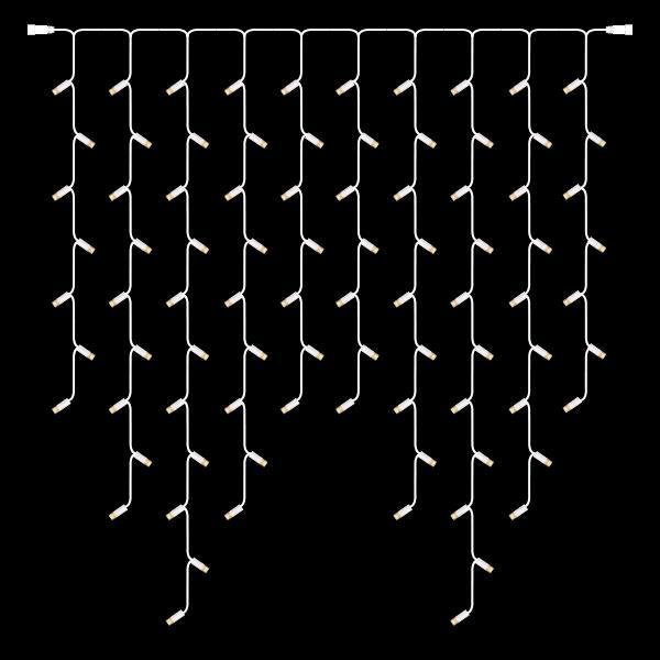 ΒΡΟΧΗ, DIY, 86 LED 5mm ΜΕ ΚΑΛΥΜΜΑ, 230V, 2 ΕΠΕΚΤΑΣΕΙΣ, ΛΕΥΚΟ ΚΑΟΥΤΣΟΥΚ ΚΑΛΩΔΙΟ, ΘΕΡΜΟ ΛΕΥΚΟ LED ΑΝΑ 10cm (H110 x W100cm, 7/9/11/9/7), ΙΡ65 (ΧΩΡΙΣ ΠΑΡΟΧΗ) (600-11966)