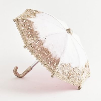 ΒΕΛΟΥΔΙΝΗ ΟΜΠΡΕΛΑ ΡΟΖ, ΜΕ ΓΚΛΙΤΕΡ, 23x26cm (600-44489)