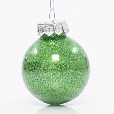 ΜΠΑΛΑ ΠΛΑΣΤΙΚΗ PET, ΠΡΑΣΙΝΗ ΓΥΑΛΙΣΤΕΡΗ ΜΕ GLITTER, ΣΕΤ 12ΤΜΧ, 6cm (600-42720)