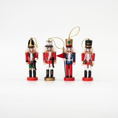 ΚΑΡΥΟΘΡΑΥΣΤΗΣ, ΚΟΚΚΙΝΟΣ-ΜΠΛΕ-ΠΡΑΣΙΝΟΣ, 4 ΣΧΕΔΙΑ, ΣΕΤ 4ΤΜΧ, 13cm (600-45507)