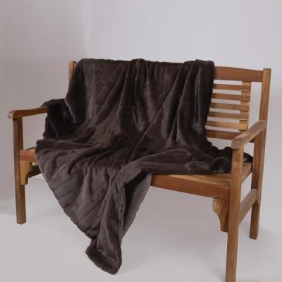 ΓΟΥΝΙΝΗ ΔΙΑΚΟΣΜΗΤΙΚΗ ΚΟΥΒΕΡΤΑ ΚΑΝΑΠΕ, ΚΑΦΕ, 140x160cm (600-46055)