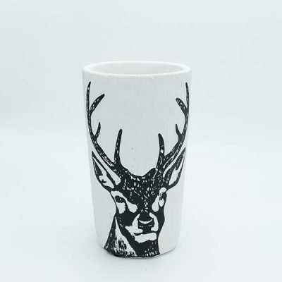 ΒΑΖΟ ΑΠΌ ΤΣΙΜΕΝΤΟ, ΜΕ ΤΑΡΑΝΔΟ, 11.5×11.5x20cm (600-47157)