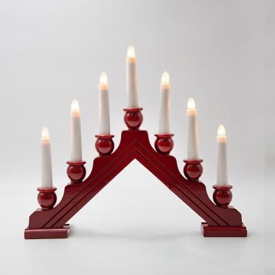 ΞΥΛΙΝΟ ΚΗΡΟΠΗΓΙΟ, ΓΕΦΥΡΑ, ΚΟΚΚΙΝΟ, ΜΕ ΜΕΤΑΣΧΗΜΑΤΙΣΤΗ, 38×4.8x33cm (600-48158)